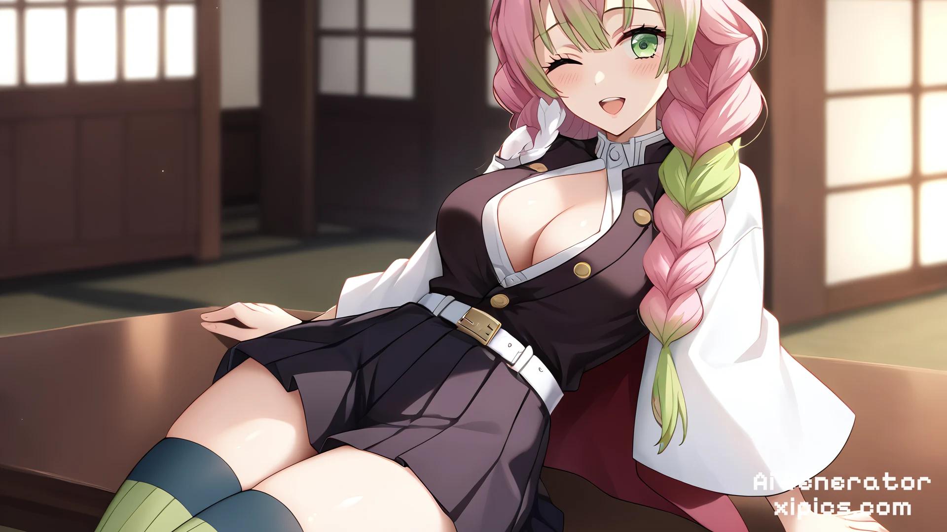 iguro x mitsuri rule 34 - Swept Away in Heat Ai Porn