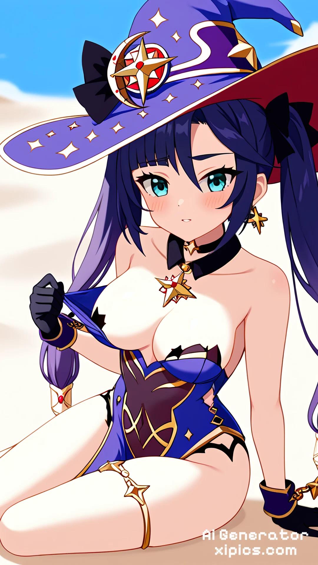 genshin impact mona cosplay porn - Too Hot to Handle ai porn