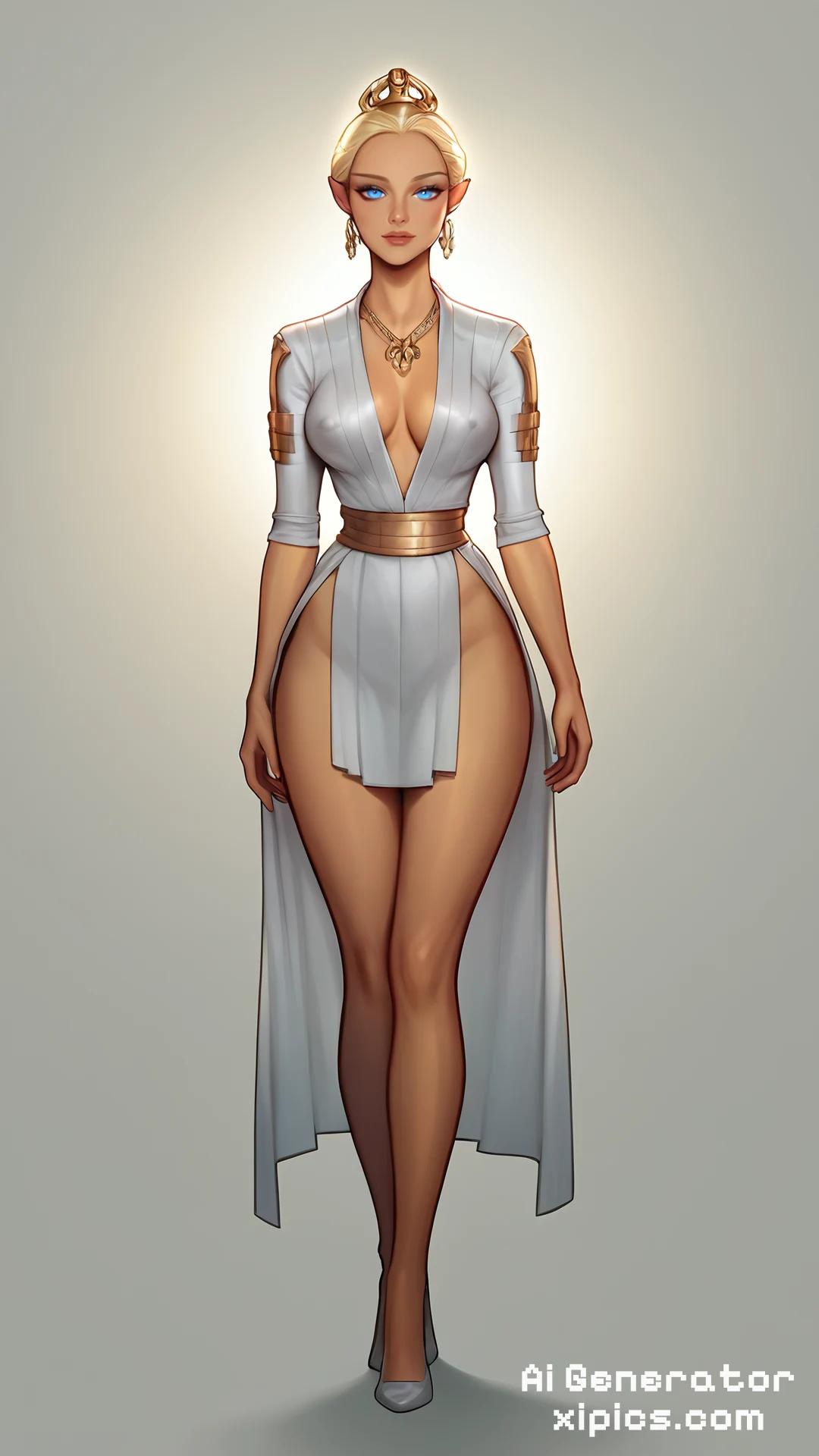 blonde padme goddess