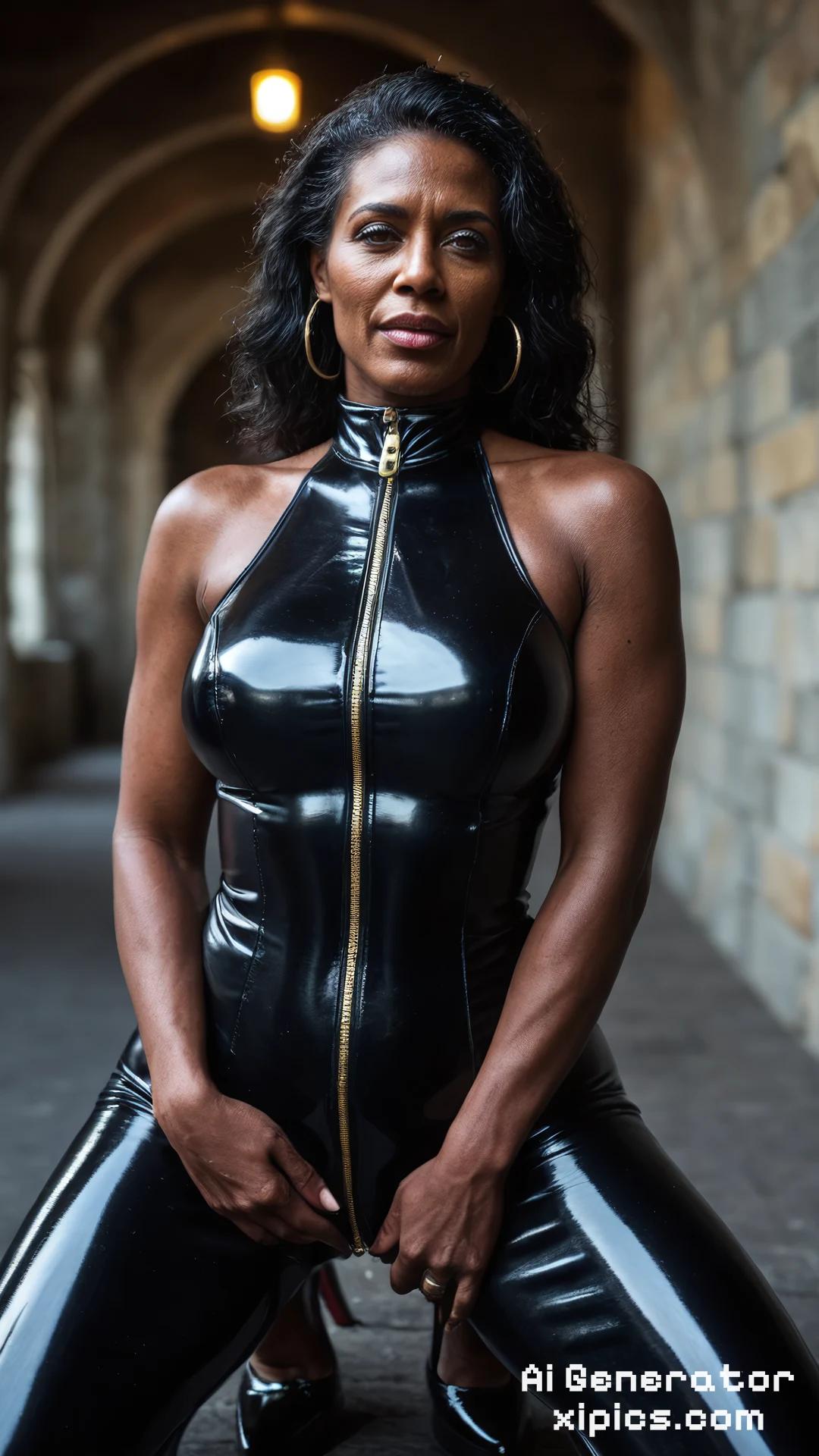 milf in black lingerie - Drenched in Seduction Naughty Ai Porn