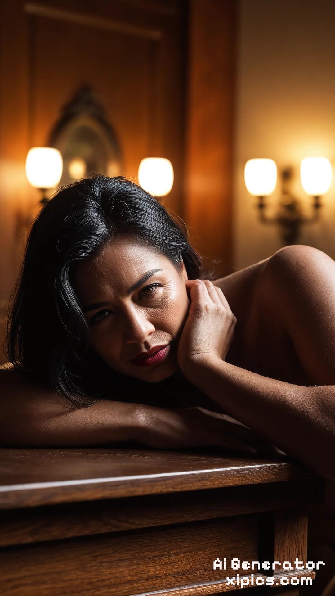 mature asian milf nude - Sultry Nights Await Ai Nude