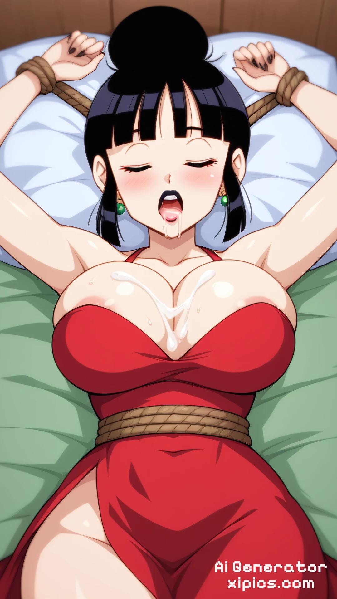 Chichi tied up and passed out