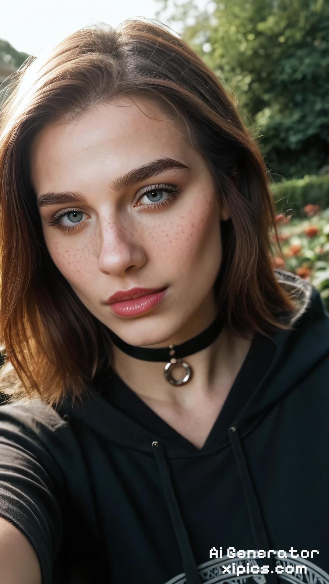 Amateur Teen porn seductiv choker outdoor