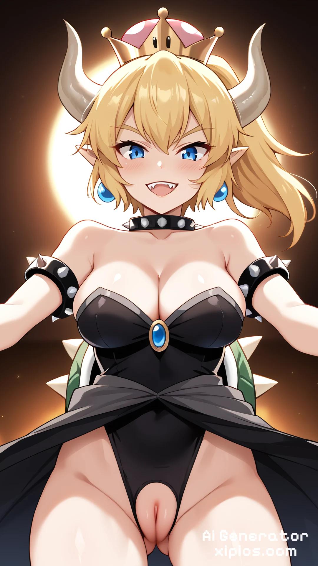 Super Mario hentai with bowsette porn